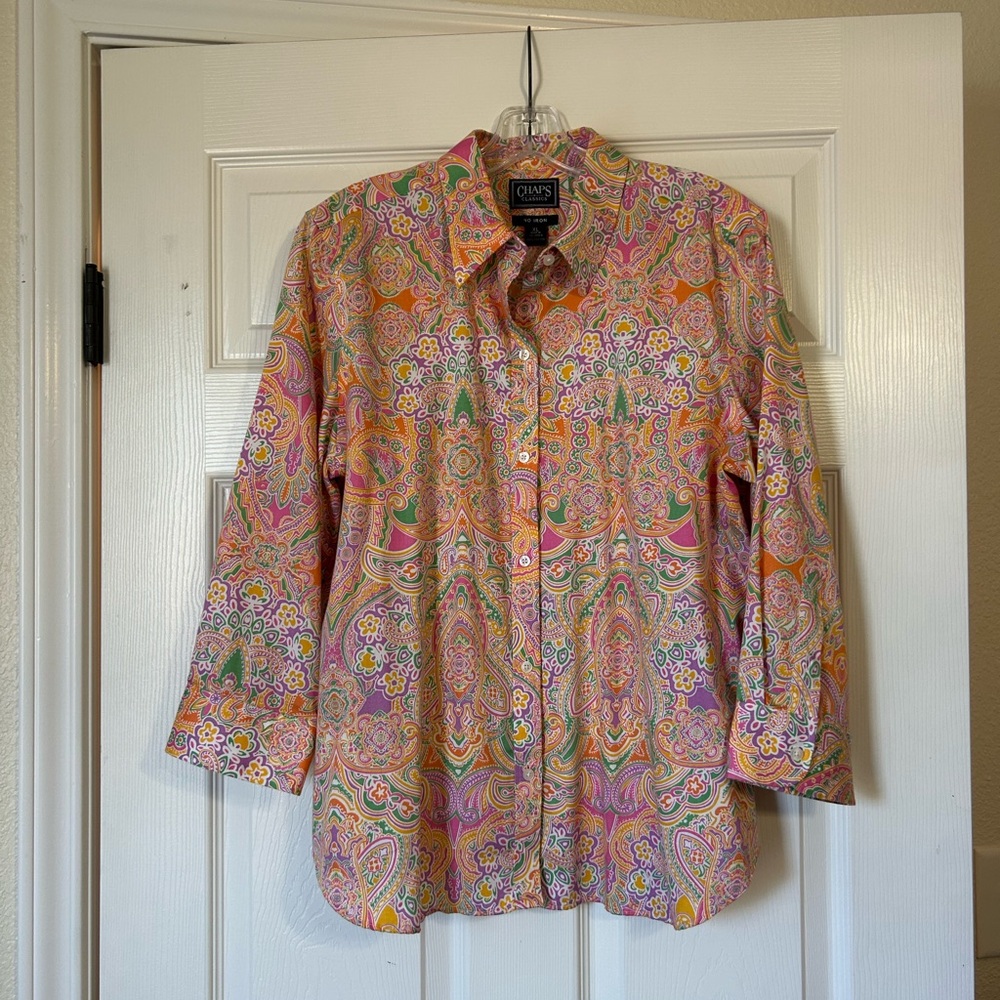 Women’s Chaps Button down 3/4 sleeve